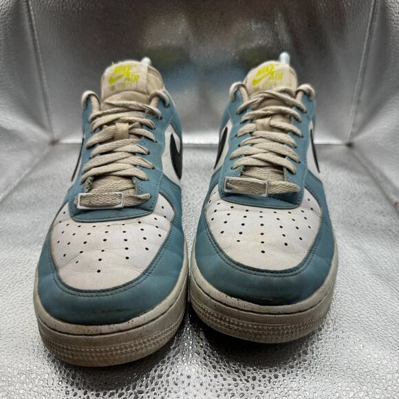 Size 9 Nike Air Force 1 White‎ Aquarius Blue Womens Sneaker Shoes HJ9571-400
